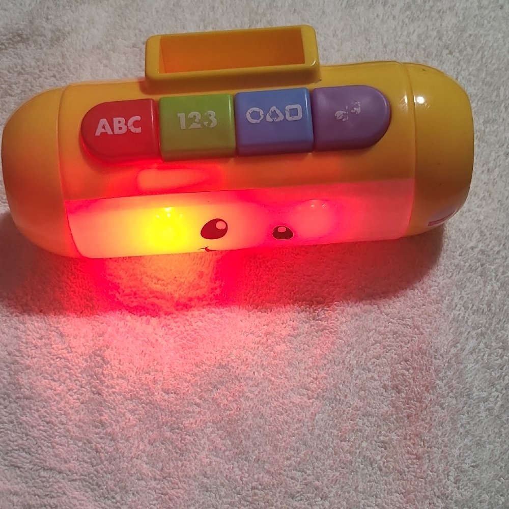 Yellow and Red Interactive Learning Toy with Lights